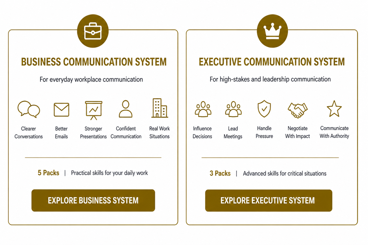 Comparison of the Business Communication System and Executive Communication System courses
